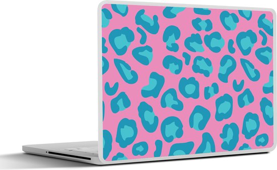 Autocollant pour ordinateur portable - 17,3 pouces - Imprimé panthère - Blauw - Rose - Motifs - 40x30cm - Autocollants pour ordinateur portable - Skin pour ordinateur portable - Couverture