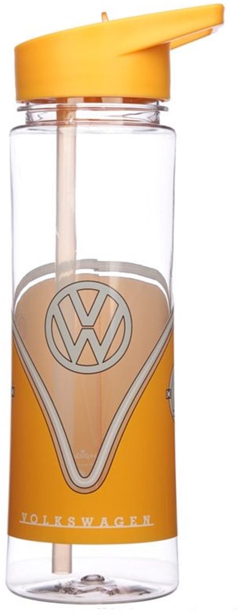 Volkswagen waterfles met rietje oranje logo - Puckator