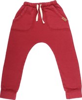 Denim Dark Red Sweat Baggy Broek Bio-Babykleertjes Bio-Kinderkleding