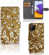 Telefoonhoesje Geschikt voor Samsung Galaxy A22 4G | M22 Bookcase Barok Goud