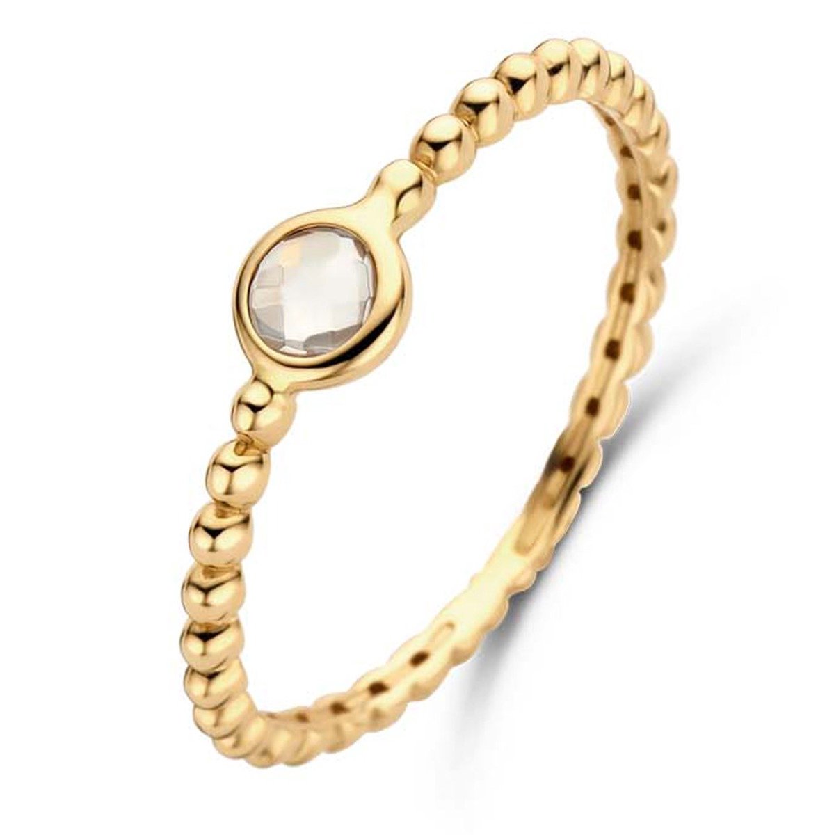 Jackie Gold - JKR22.217-56 Rosequartz Bubble - Ring