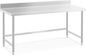 Royal Catering Roestvrijstalen tafel - 180 x 70 cm - opstand - 96 kg draagvermogen - Royal Catering