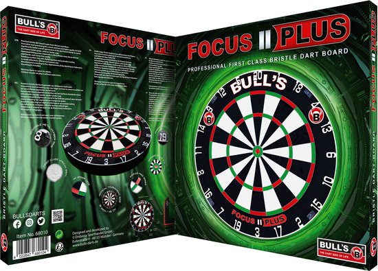 BULL'S Focus II Plus - Professioneel Dartbord - Darts van Bull's — afbeelding 5