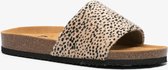 Dames bio slippers met cheetah print - Beige - Maat 39