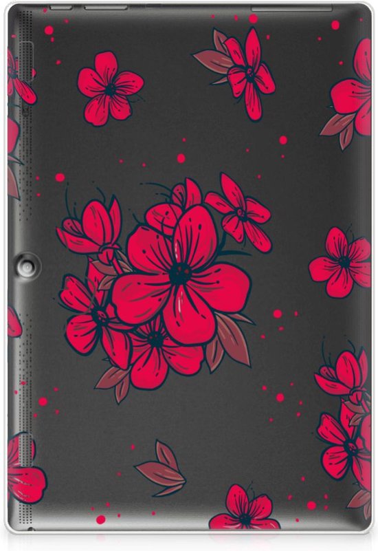 Tablet Hoes Lenovo Tab 10 | Tab 2 A10-30 Back Case Blossom Red met  transparant zijkanten | bol