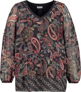 SAMOON Dames 2-in-1 blouse met paisleymotief