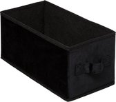 Opbergmand/kastmand 7 liter zwart polyester 31 x 15 x 15 cm - Opbergboxen - Vakkenkast manden