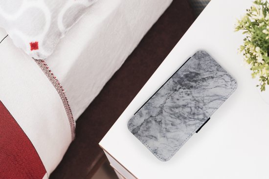 Bookcase pour téléphone iPhone 7 Bookcase - Marbre - Pierre - Grijs - Avec compartiments - Étui portefeuille avec fermeture magnétique