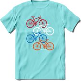 Amsterdam Bike City T-Shirt | Souvenirs Holland Kleding | Dames / Heren / Unisex Koningsdag shirt | Grappig Nederland Fiets Land Cadeau | - Licht Blauw - XL