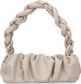 Sacha - Beige schoudertas met gevlochten band