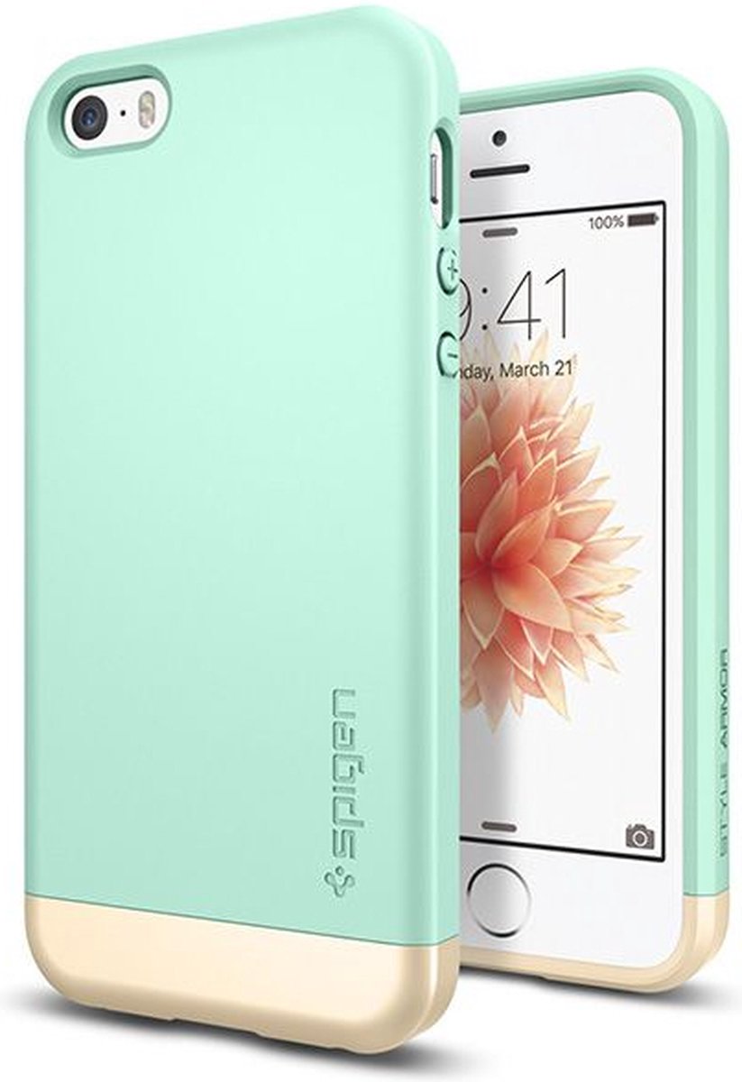Spigen Case Style Armor Hoesje iPhone SE Groen