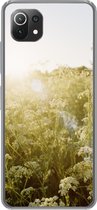 Geschikt voor Xiaomi Mi 11 Lite hoesje - Bloemen - Wit - Lente - Siliconen Telefoonhoesje