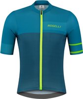 Rogelli Block Fietsshirt Heren Blauw - Maat 3XL