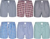 MG-1 Wijde Boxershorts Heren Multipack Assorti Geblokt D629B - Maat  L - Losse boxershort heren