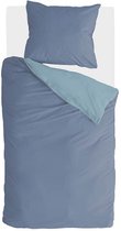 Byrklund Side Way Dekbedovertrek - Junior - 120x150 cm - Donker Blauw/Blauw