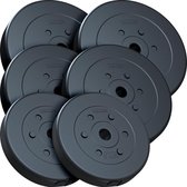 ScSPORTS® Halterschijven kunststof - Set van 45 kg - 30 mm boring - Gewichten