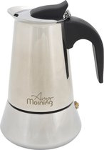 Any Morning Percolator Jun4 - Italiaanse Espresso maker - Mokkapot - perculator - Inductie geschikt - 200 ml