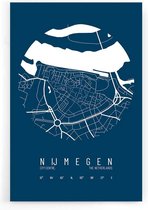 Walljar - Stadskaart Nijmegen Centrum IV - Muurdecoratie - Poster