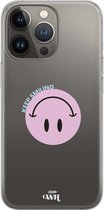 xoxo Wildhearts case voor iPhone 13 Pro - Smiley Pink - xoxo Wildhearts Transparant Case