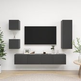 vidaXL 5-delige Tv-meubelset spaanplaat grijs