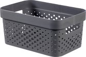Curver infinity box dots 4,5L donker grijs - 100% recycled