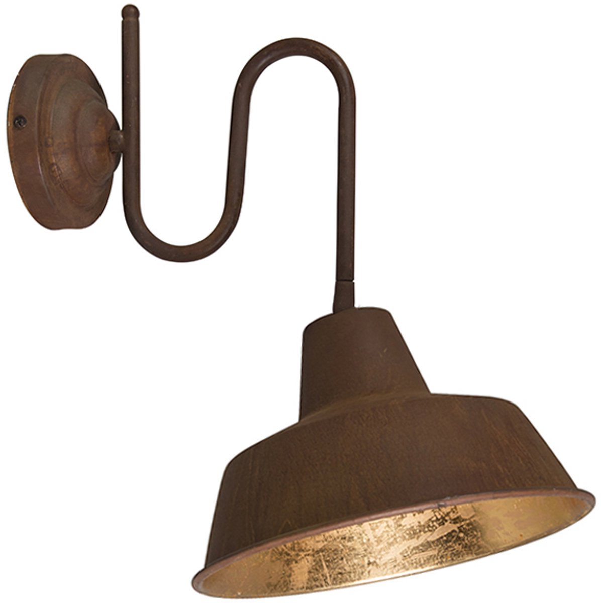 QAZQA Factory - Landelijke Wandlamp voor binnen - 1 lichts - D 390 mm - Bruin - Woonkamer | Slaapkamer | Keuken