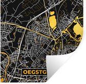 Stickers Stickers muraux - Oegstgeest - Carte - Carte - Or - Plan de la ville - 120x120 cm - Feuille adhésive XXL