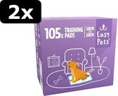 2x EASYPETS PUPPY PADS 58X58CM 105ST