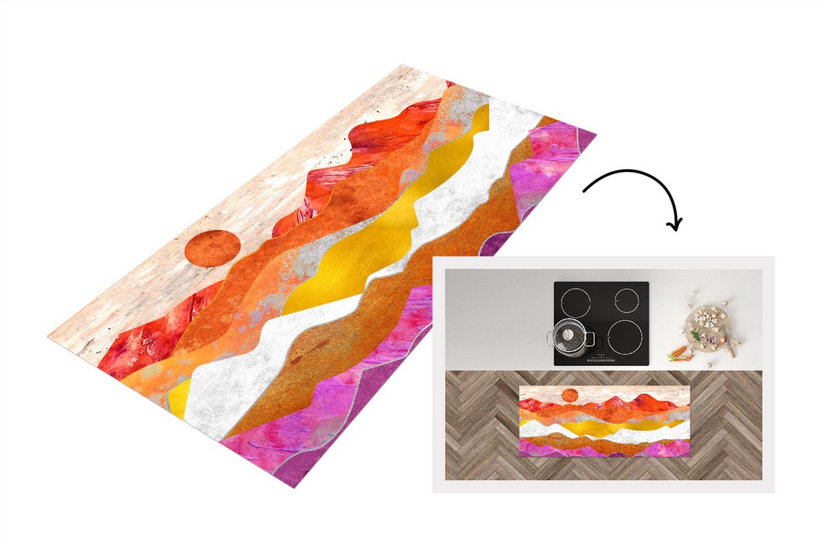 KitchenYeah Keukenloper - Loper keuken - Lesbian - Pride - Goud - Keukenloper vinyl Multicolor
