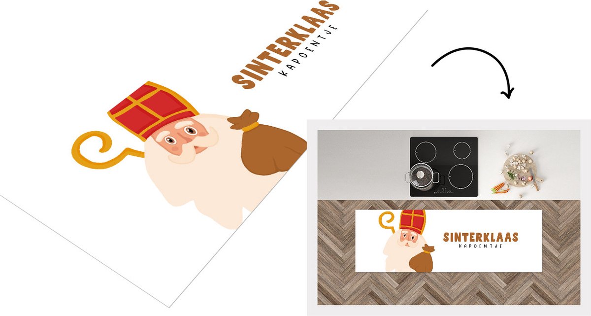 KitchenYeah Keukenloper - Loper keuken - Sinterklaas - Quotes - Sint - Sinterklaas kapoentje - Spreuken - 180x60 cm - Keukenloper vinyl Multicolor