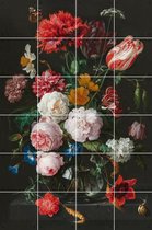 IXXI Stilleven met bloemen in een glazen vaas - Wanddecoratie - Bloemen en Planten - 80 x 120 cm