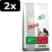 2x PRINS KATTENVOEDING MIX 10KG