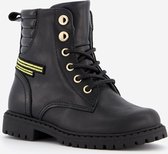 TwoDay leren meisjes veterboots - Zwart - Maat 32 - Echt leer - Uitneembare zool