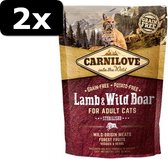 2x CARNILOVE LAMB/WILD BOAR STER 400GR