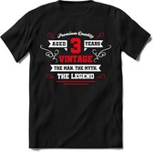 3 Jaar Legend - Feest cadeau kinder T-Shirt Jongens - Wit / Rood - Perfect Verjaardag Cadeau Shirt - grappige Spreuken, Zinnen en Teksten. Maat 104