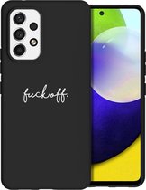 iMoshion Design voor de Samsung Galaxy A53 hoesje - Fuck Off - Zwart