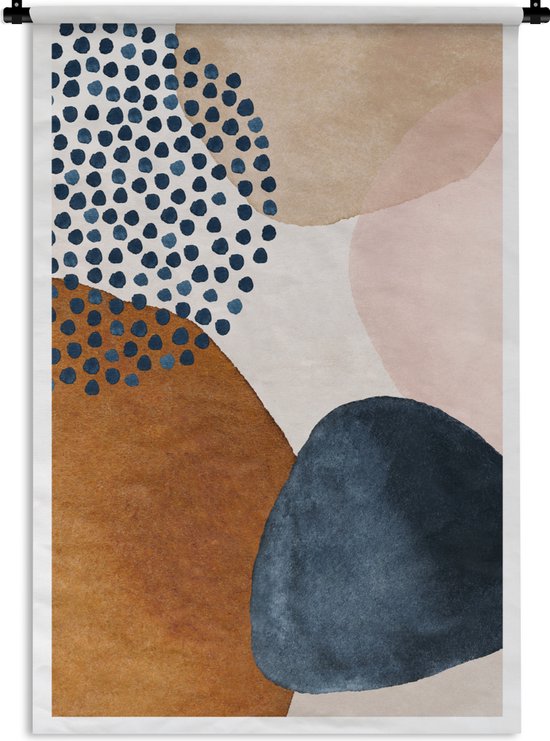 Tapisserie - Toile Murale - Aquarelle - Abstrait - Pois - 60x90 cm - Tapisserie