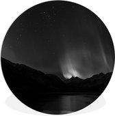 WallCircle - Wandcirkel ⌀ 120 - Bergen - Noorderlicht - Ruimte - Ronde schilderijen woonkamer - Wandbord rond - Muurdecoratie cirkel - Kamer decoratie binnen - Wanddecoratie muurcirkel - Woonaccessoires XXL