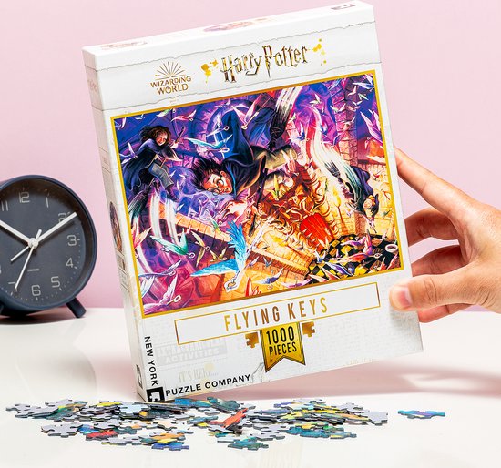 New York Puzzle Company Harry Potter 1000 Stukjes Puzzel - Vliegende Sleutels van Merkloos — afbeelding 4