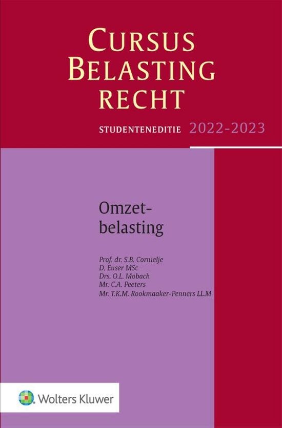 Studenteneditie Cursus Belastingrecht Omzetbelasting 2022-20 ... - cover