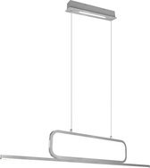 LED Hanglamp - Torna Akina - 38W - Warm Wit 3000K - Dimbaar - Rechthoek - Geborsteld Zilver - Aluminium