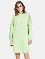 TAIFUN Dames Sweatjurk met ballonmouwen Pistachio-46