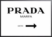 Poster Met Zwarte Lijst - Prada Marfa Poster