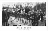 Walljar - FC Utrecht supporters '82 III - Zwart wit poster met lijst