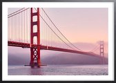 Poster Met Zwarte Lijst - Golden Gate Bridge Poster