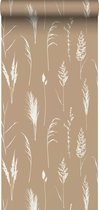 ESTAhome behang pampasgras pluimen beige - 139387 - 50 x 900 cm