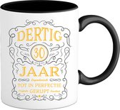 30 Jaar Legendarische Gebrouwen Mok met tekst | Goud - Zilver | Grappig Verjaardag Beker Cadeau | Bedrukte Mokken | Zwart | 330 ML