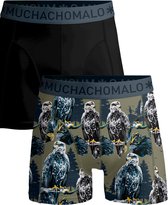 Muchachomalo-2-pack onderbroeken voor mannen-Elastisch Katoen-Boxershorts - Maat S