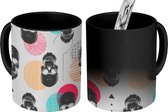 Magische Mok - Foto op Warmte Mokken - Koffiemok - Patronen - Skull - Design - Magic Mok - Beker - 350 ML - Theemok