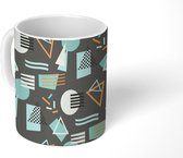 Mok - Koffiemok - Design - Vector - Groen - Abstract - Mokken - 350 ML - Beker - Koffiemokken - Theemok